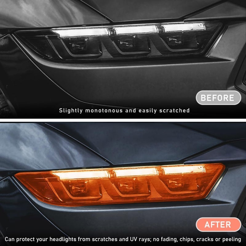 KVAEY Car Light Tint Film, 12×48 Inch Tint Vinyl Wrap Film Roll with Squeegee and Cutter, Self-Adhesive Film Sticker for Car Headlights Tail Lights Fog Lights, Car Accessories - Image 3